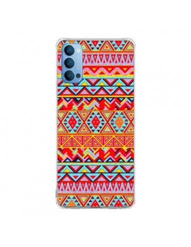 Coque Oppo Reno4 Pro 5G India Style Pattern Bois Azteque - Maximilian San