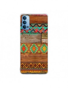 Coque Oppo Reno4 Pro 5G Indian Wood Bois Azteque -...