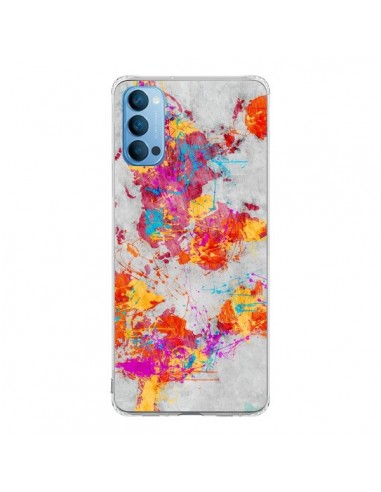 Coque Oppo Reno4 Pro 5G Terre Map Monde Mother Earth Crying - Maximilian San