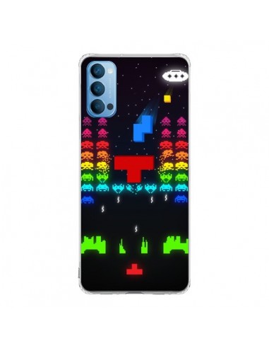 Coque Oppo Reno4 Pro 5G Invatris Space Invaders Tetris Jeu - Maximilian San