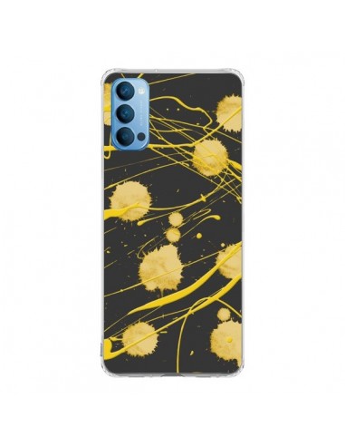 Coque Oppo Reno4 Pro 5G Gold Splash Peinture Art - Maximilian San