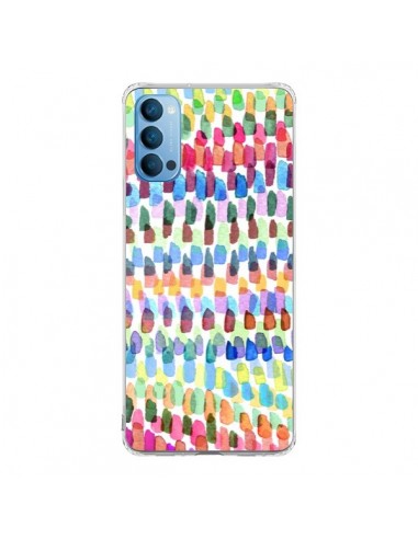 Coque Oppo Reno4 Pro 5G Artsy Strokes Stripes Colorful - Ninola Design