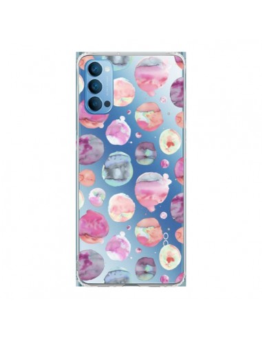 Coque Oppo Reno4 Pro 5G Big Watery Dots Pink - Ninola Design