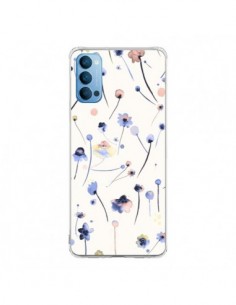 Coque Oppo Reno4 Pro 5G Blue Soft Flowers - Ninola Design