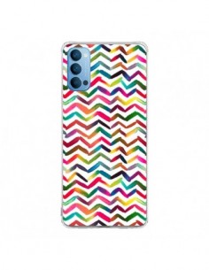 Coque Oppo Reno4 Pro 5G Chevron Stripes Multicolored -...