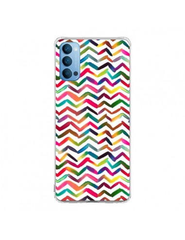 Coque Oppo Reno4 Pro 5G Chevron Stripes Multicolored - Ninola Design