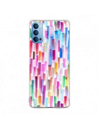 Coque Oppo Reno4 Pro 5G Colorful Brushstrokes Multicolored - Ninola Design