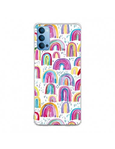 Coque Oppo Reno4 Pro 5G Cute Watercolor Rainbows - Ninola Design