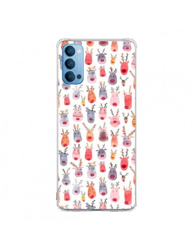 Coque Oppo Reno4 Pro 5G Cute Winter Reindeers - Ninola Design