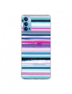 Coque Oppo Reno4 Pro 5G Degrade Stripes Watercolor Pink -...