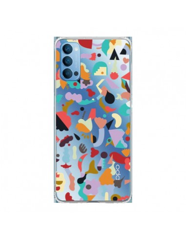 Coque Oppo Reno4 Pro 5G Dreamy Animal Shapes White - Ninola Design