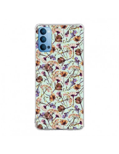 Coque Oppo Reno4 Pro 5G Dry Blue Flowers - Ninola Design