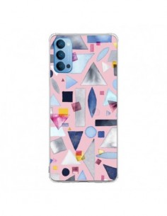 Coque Oppo Reno4 Pro 5G Geometric Pieces Pink - Ninola...