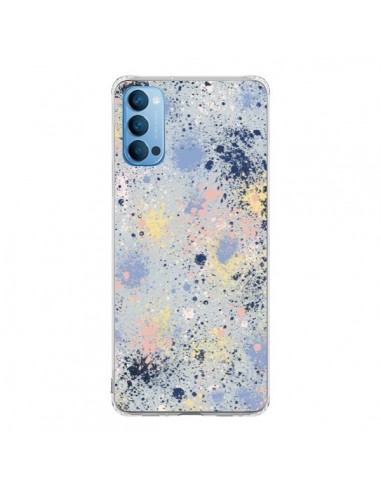 Coque Oppo Reno4 Pro 5G Gradient Watercolor Lines Blue - Ninola Design