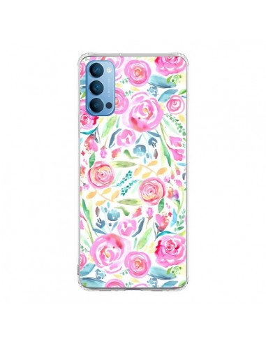 Coque Oppo Reno4 Pro 5G Speckled Watercolor Pink - Ninola Design