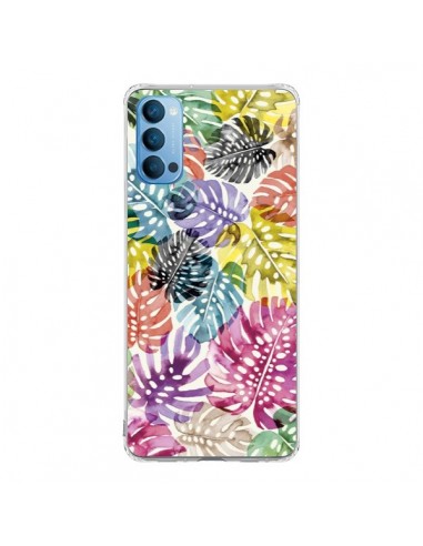 Coque Oppo Reno4 Pro 5G Tigers and Leopards Yellow - Ninola Design