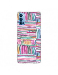 Coque Oppo Reno4 Pro 5G Watercolor Linear Meditation Pink...