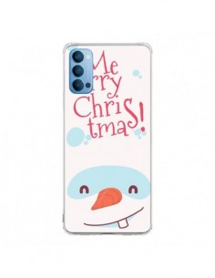 Coque Oppo Reno4 Pro 5G Bonhomme de Neige Merry Christmas...