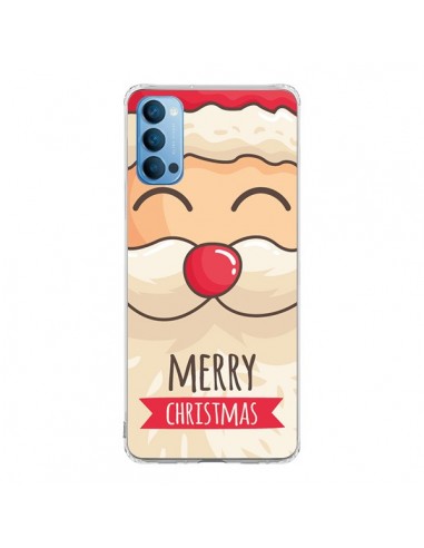 Coque Oppo Reno4 Pro 5G Moustache du Père Noël Merry Christmas - Nico