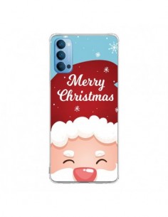 Coque Oppo Reno4 Pro 5G Bonnet du Père Noël Merry...