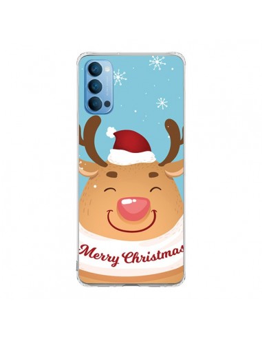 Coque Oppo Reno4 Pro 5G Renne de Noël Merry Christmas - Nico