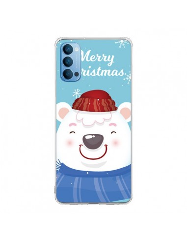 Coque Oppo Reno4 Pro 5G Ours Blanc de Noël Merry Christmas - Nico