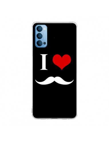 Coque Oppo Reno4 Pro 5G I Love Moustache - Nico