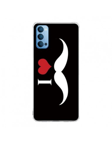 Coque Oppo Reno4 Pro 5G I Love Moustache - Nico