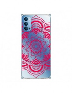 Coque Oppo Reno4 Pro 5G Mandala Rose Fushia Azteque...