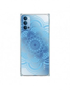 Coque Oppo Reno4 Pro 5G Mandala Bleu Azteque Transparente...