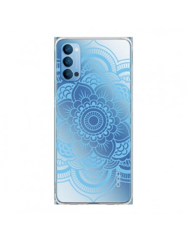Coque Oppo Reno4 Pro 5G Mandala Bleu Azteque Transparente - Nico