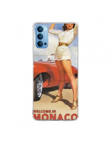 Coque Oppo Reno4 Pro 5G Welcome to Monaco Vintage Pin Up - Nico