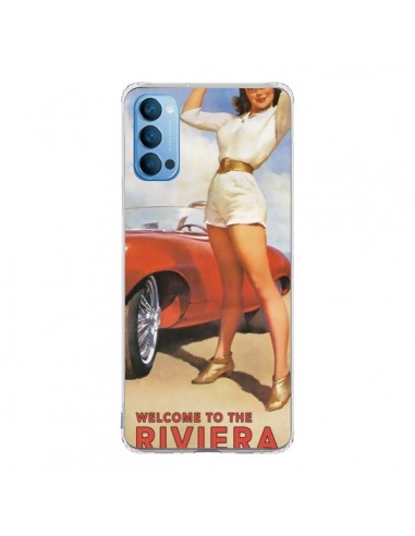 Coque Oppo Reno4 Pro 5G Welcome to the Riviera Vintage Pin Up - Nico