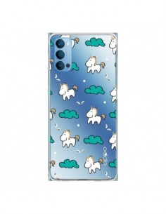 Coque Oppo Reno4 Pro 5G Licorne et Nuages Transparente -...