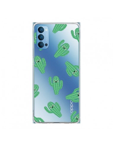Coque Oppo Reno4 Pro 5G Chute de Cactus Smiley Transparente - Nico