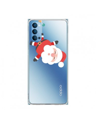 Coque Oppo Reno4 Pro 5G Père Noël et sa Guirlande transparente - Nico