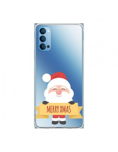 Coque Oppo Reno4 Pro 5G Père Noël Merry Christmas transparente - Nico