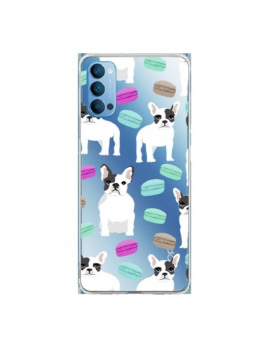 Coque Oppo Reno4 Pro 5G Chiens Bulldog Français Macarons Transparente - Pet Friendly