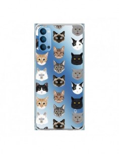 Coque Oppo Reno4 Pro 5G Chats Transparente - Pet Friendly
