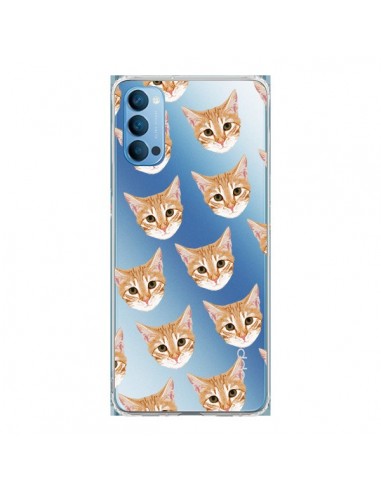 Coque Oppo Reno4 Pro 5G Chats Beige Transparente - Pet Friendly