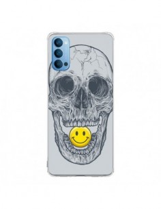 Coque Oppo Reno4 Pro 5G Smiley Face Tête de Mort - Rachel...