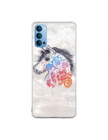 Coque Oppo Reno4 Pro 5G Licorne Muticolore - Rachel Caldwell