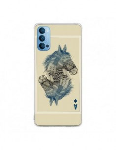 Coque Oppo Reno4 Pro 5G Cheval Carte Jeu Horse As -...