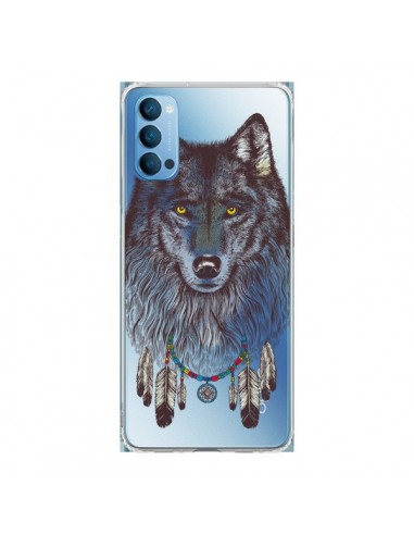 Coque Oppo Reno4 Pro 5G Loup Wolf Attrape Reves Transparente - Rachel Caldwell