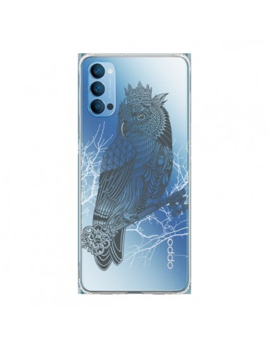 Coque Oppo Reno4 Pro 5G Owl King Chouette Hibou Roi Transparente - Rachel Caldwell