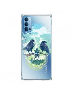 Coque Oppo Reno4 Pro 5G Tête de Mort Nature Transparente...