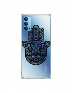 Coque Oppo Reno4 Pro 5G Hamsa Cinq Doigts Main Mauvais...