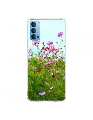 Coque Oppo Reno4 Pro 5G Fleurs Roses Champ - R Delean