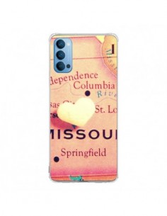 Coque Oppo Reno4 Pro 5G Carte Map Missouri Coeoeur - R...