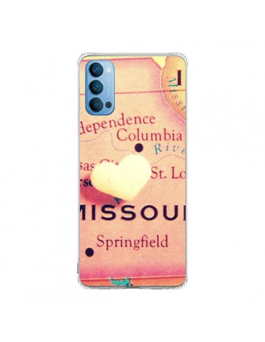 Coque Oppo Reno4 Pro 5G Carte Map Missouri Coeoeur - R Delean